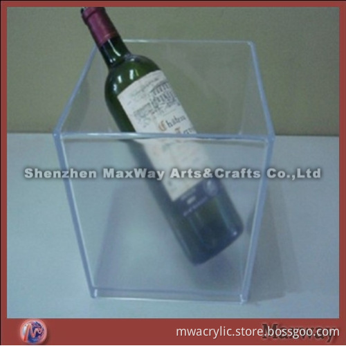 Crystal square stable plexiglass ice bucket